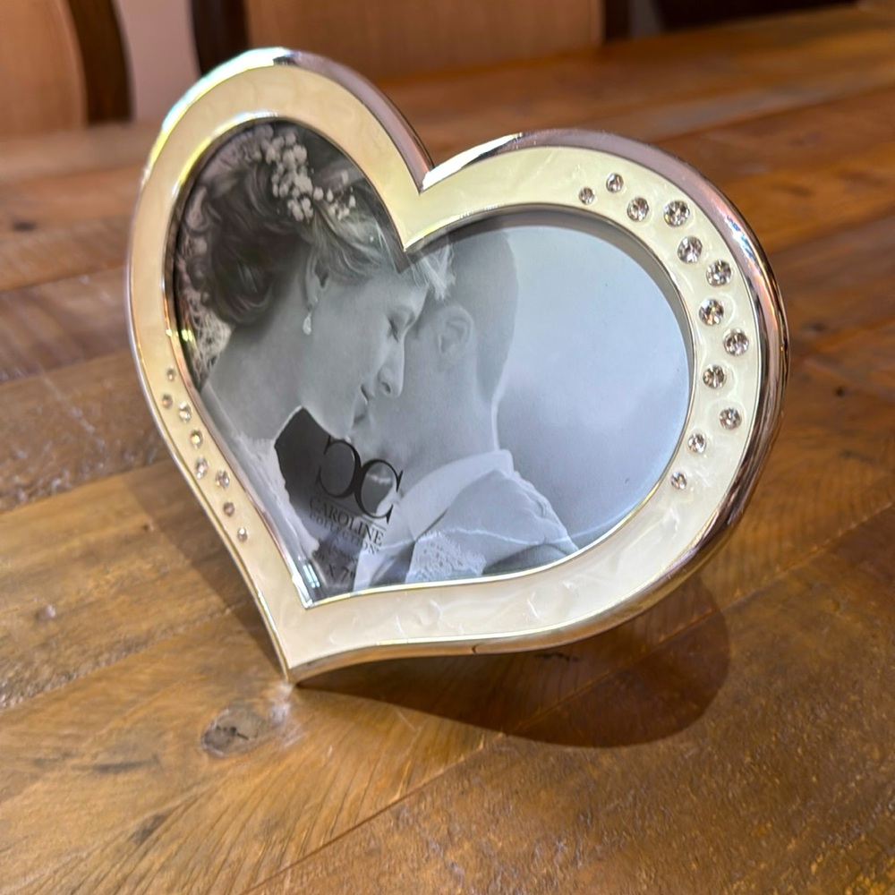 Caroline Collection 5 x 7 silver and jewel photo frame picture frame NWOT